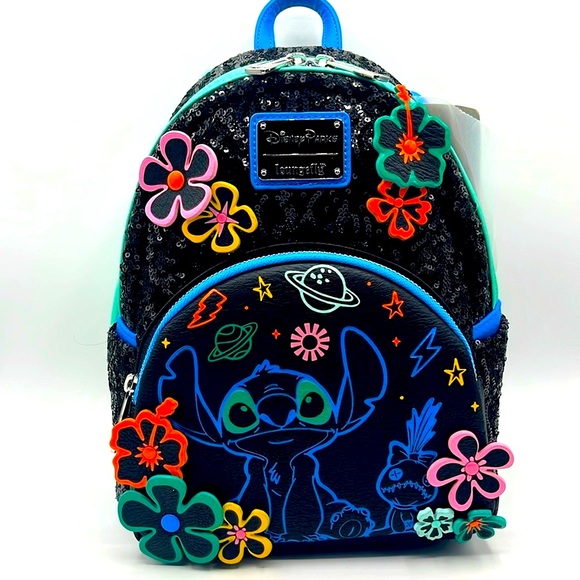 Disney Parks Loungefly Stitch Mini Backpack - Picture 1 of 9